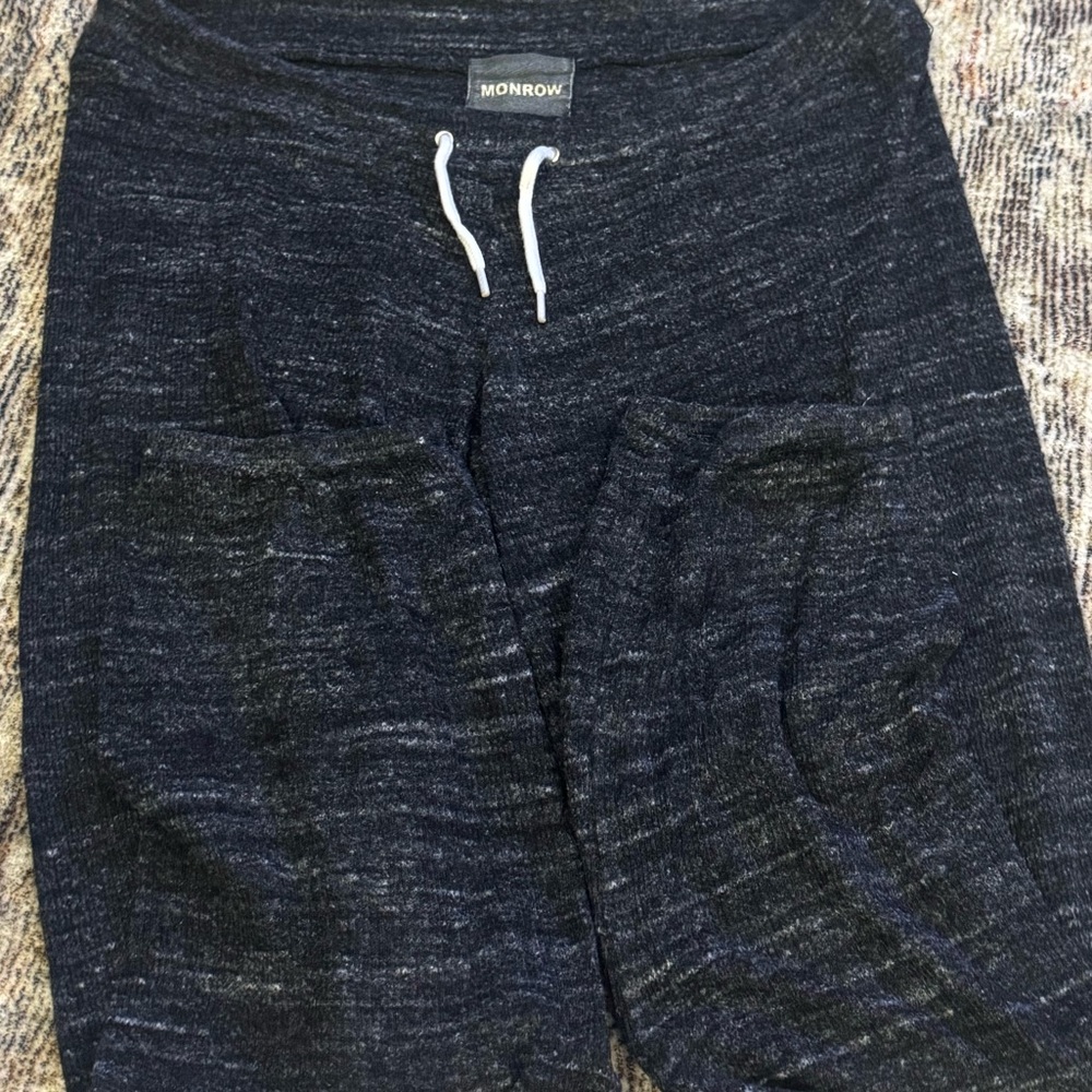 Monrow Charcoal Marled Drawstring Sweatpants Wome… - image 6